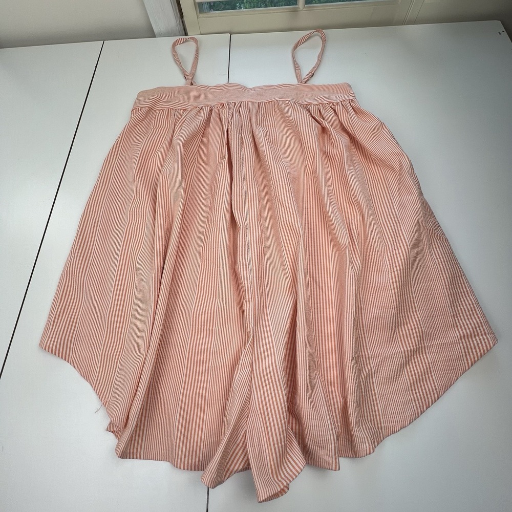 Self Contrast Freya Romper‎ In Tangerine Stripes SZ M NWT
